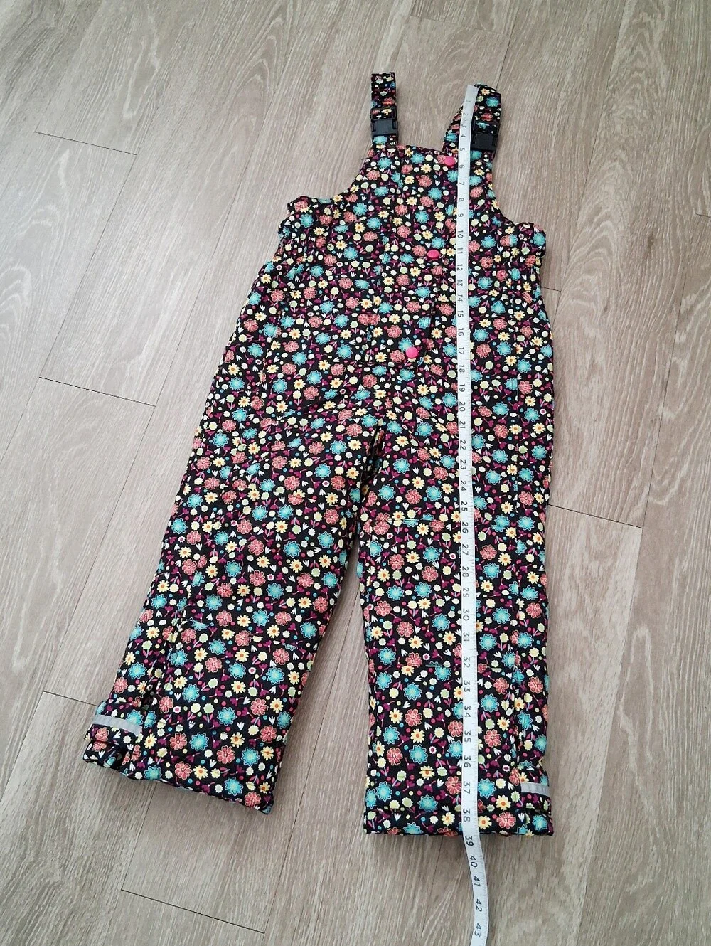 Hanna Andersson Floral Print Snow Bib Overalls 110